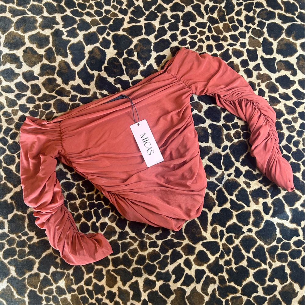 Micas Off-Shoulder Crop Top